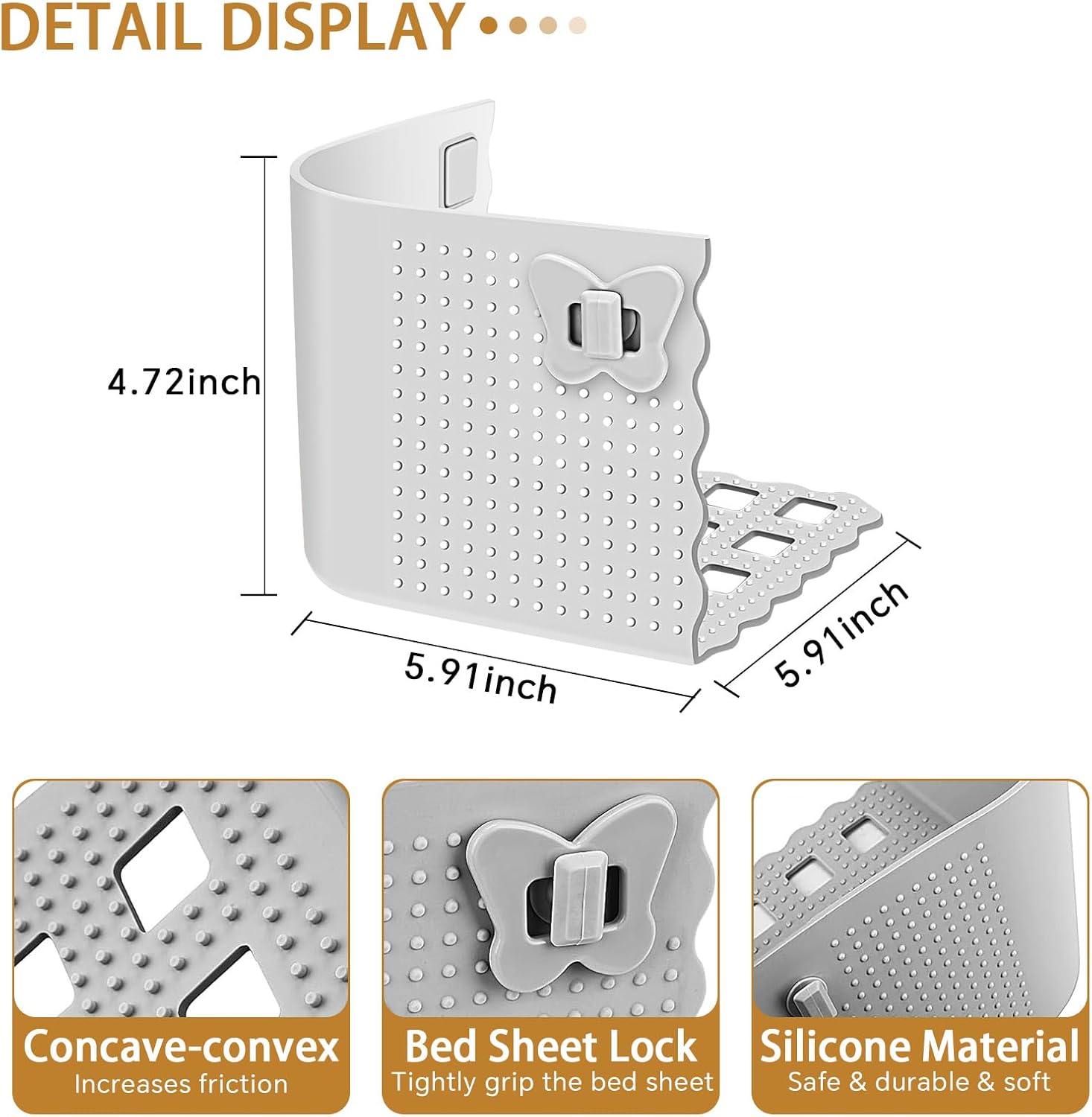 Ayadon Bed Sheet Holders for Corner with Sheet Locks