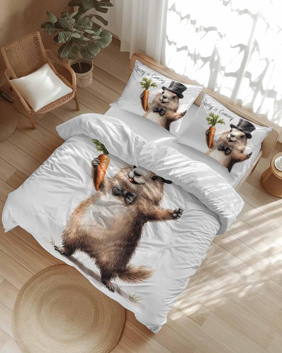 ZOE GARDEN Groundhog Day Duvet Cover Set 3 Piece