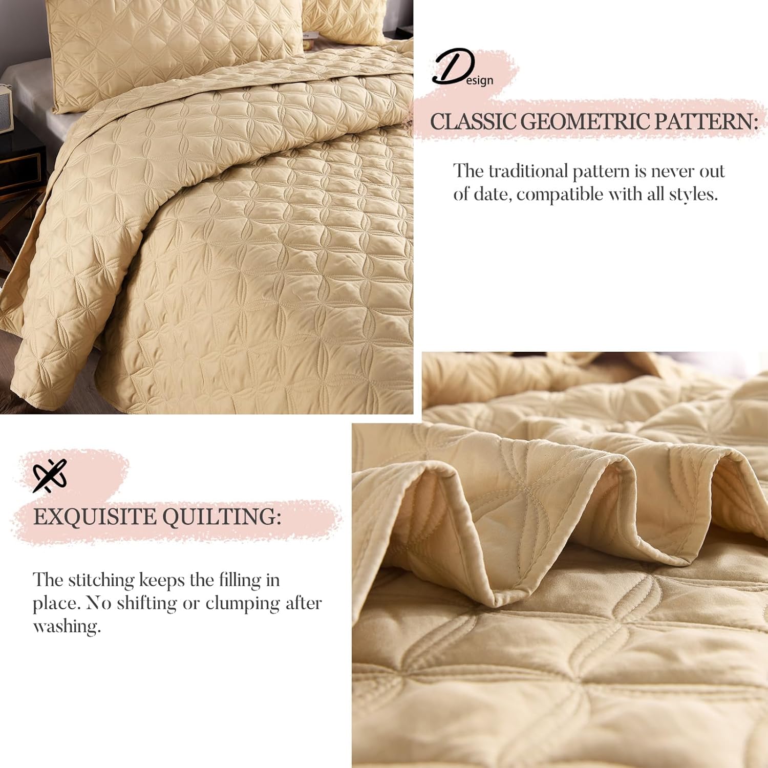 Exclusivo Mezcla King Quilt Set 3 Pieces