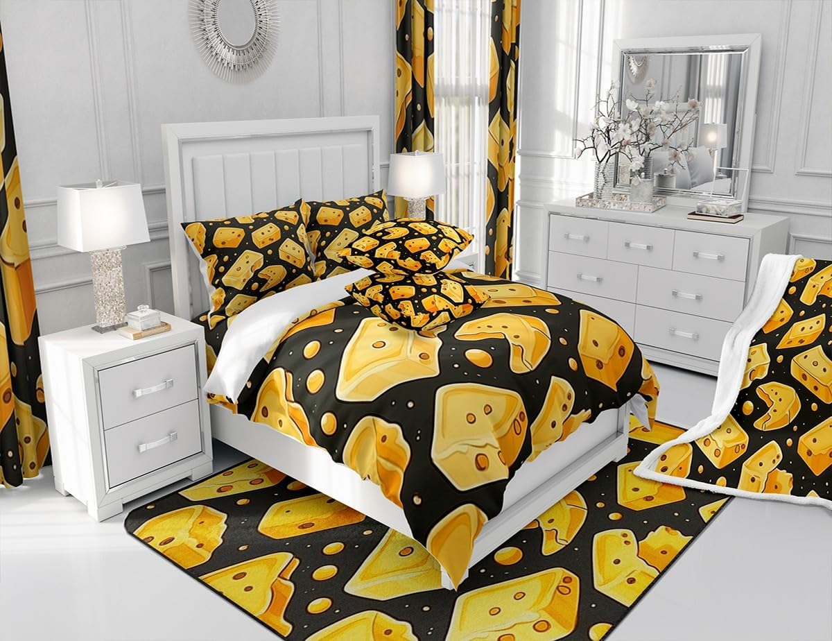 Feelyou Cheese Bed Sheet Set King Size