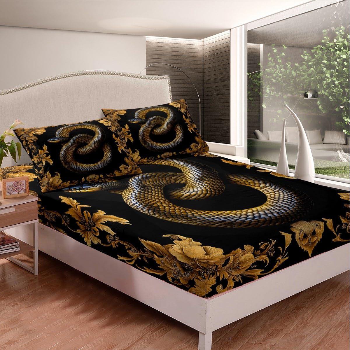 Manfei Snake Kids Full Size Sheet Set 4pcs