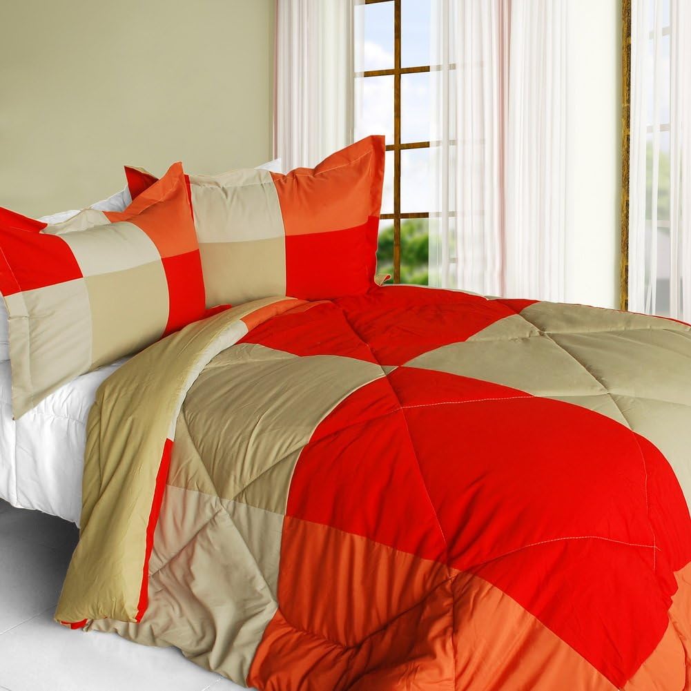 Onitiva Beautiful Prairie Quilted Patchwork Comforter Set Twin