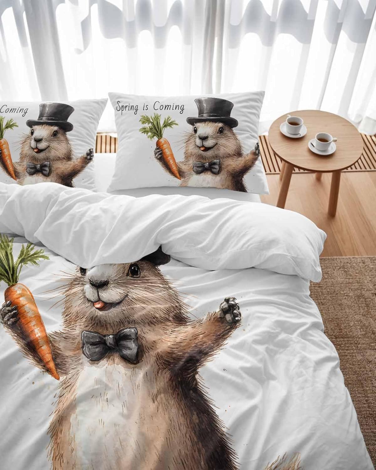 ZOE GARDEN Groundhog Day Duvet Cover Set 3 Piece