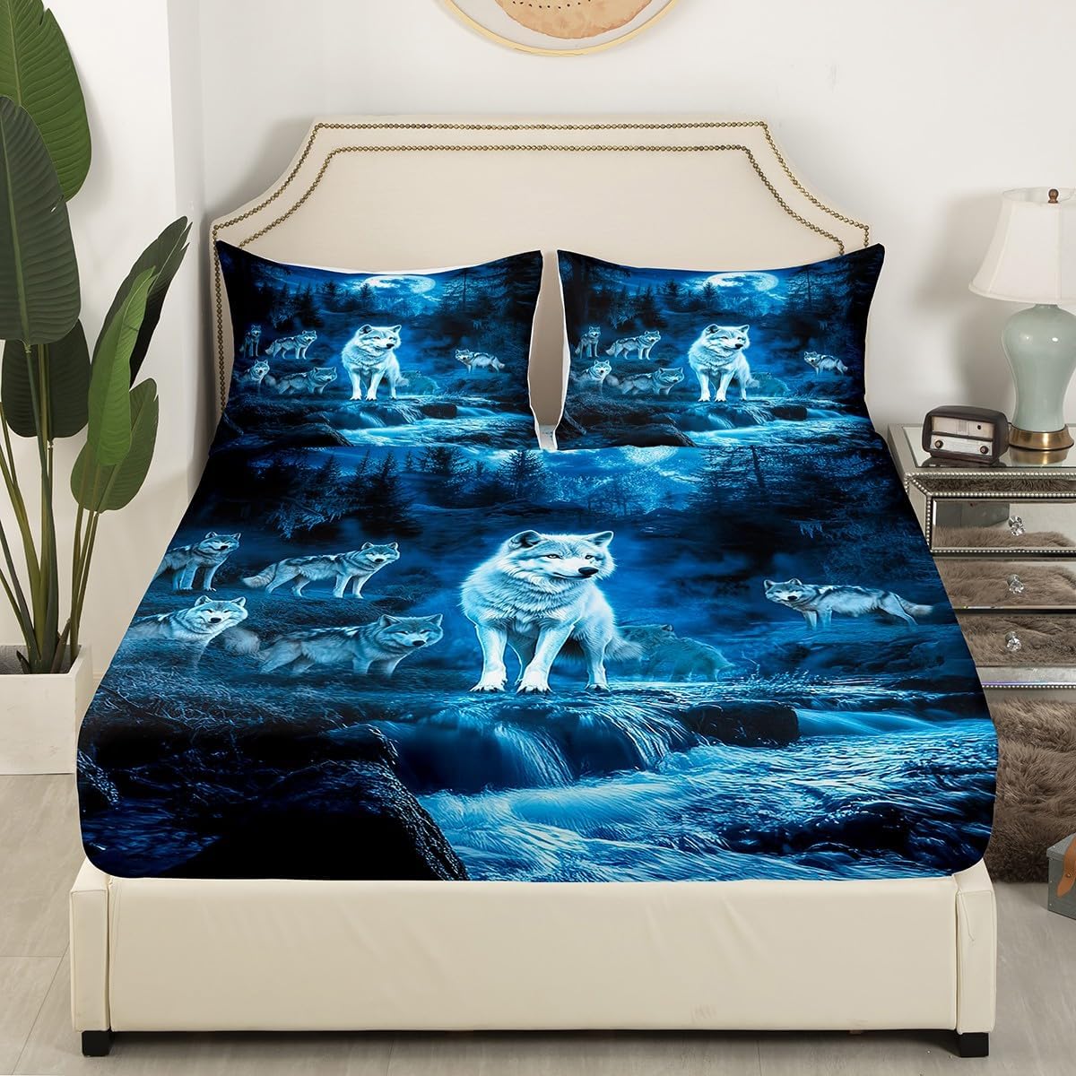 Erosebridal Wolf Bedding Set King Size for Kids