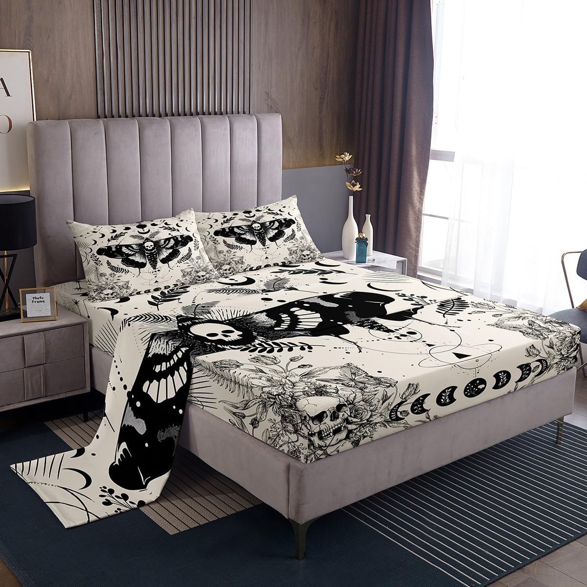 Feelyou Kids Death Moth Sheet Set King Size 4Pcs 1