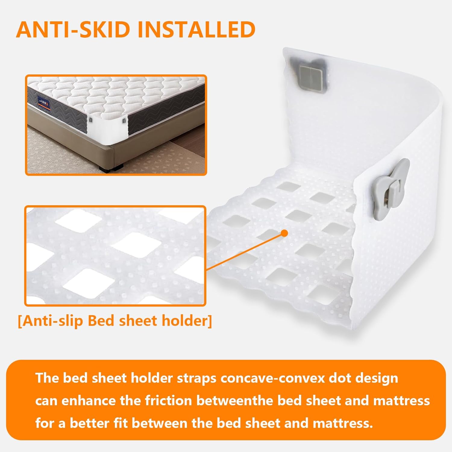 AOBOD Bed Sheet Holders with Lock Fits All Sizes