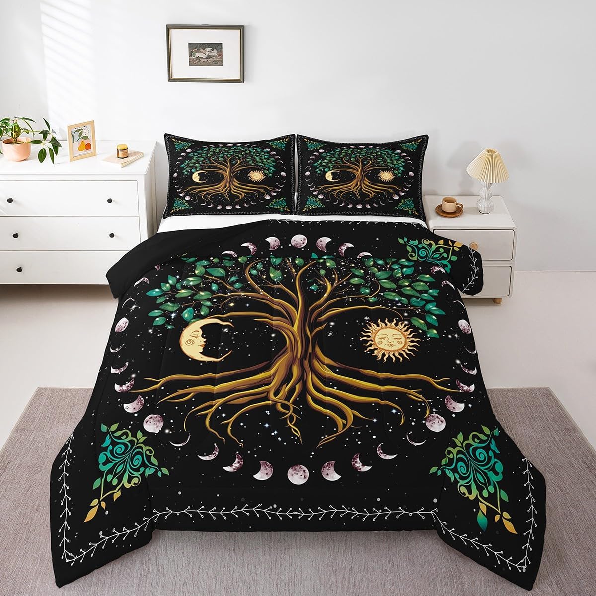 Manfei Tree Artwork Kids Comforter Set King Size