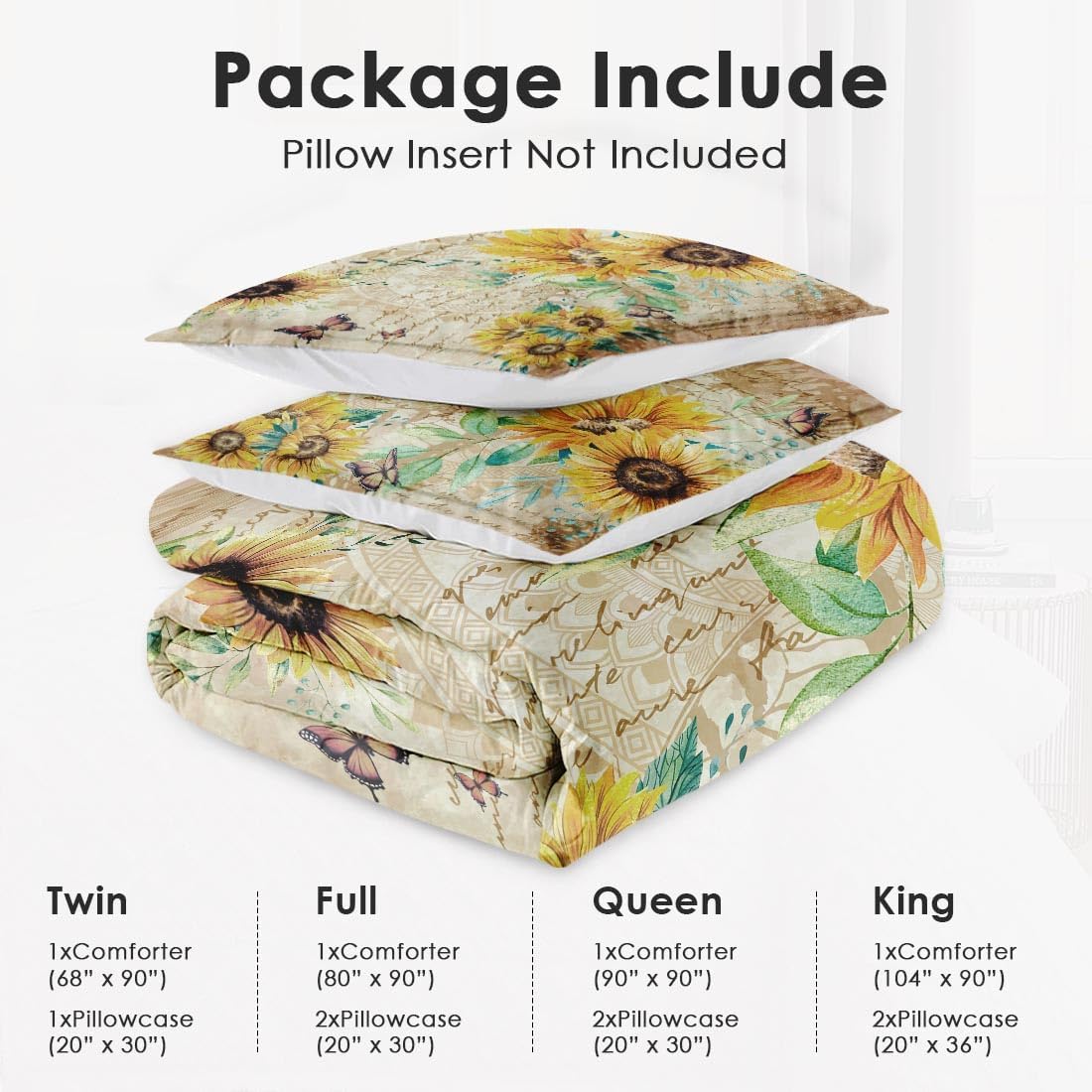 WeCozy King Size Comforter Set with 2 Pillowcases 1