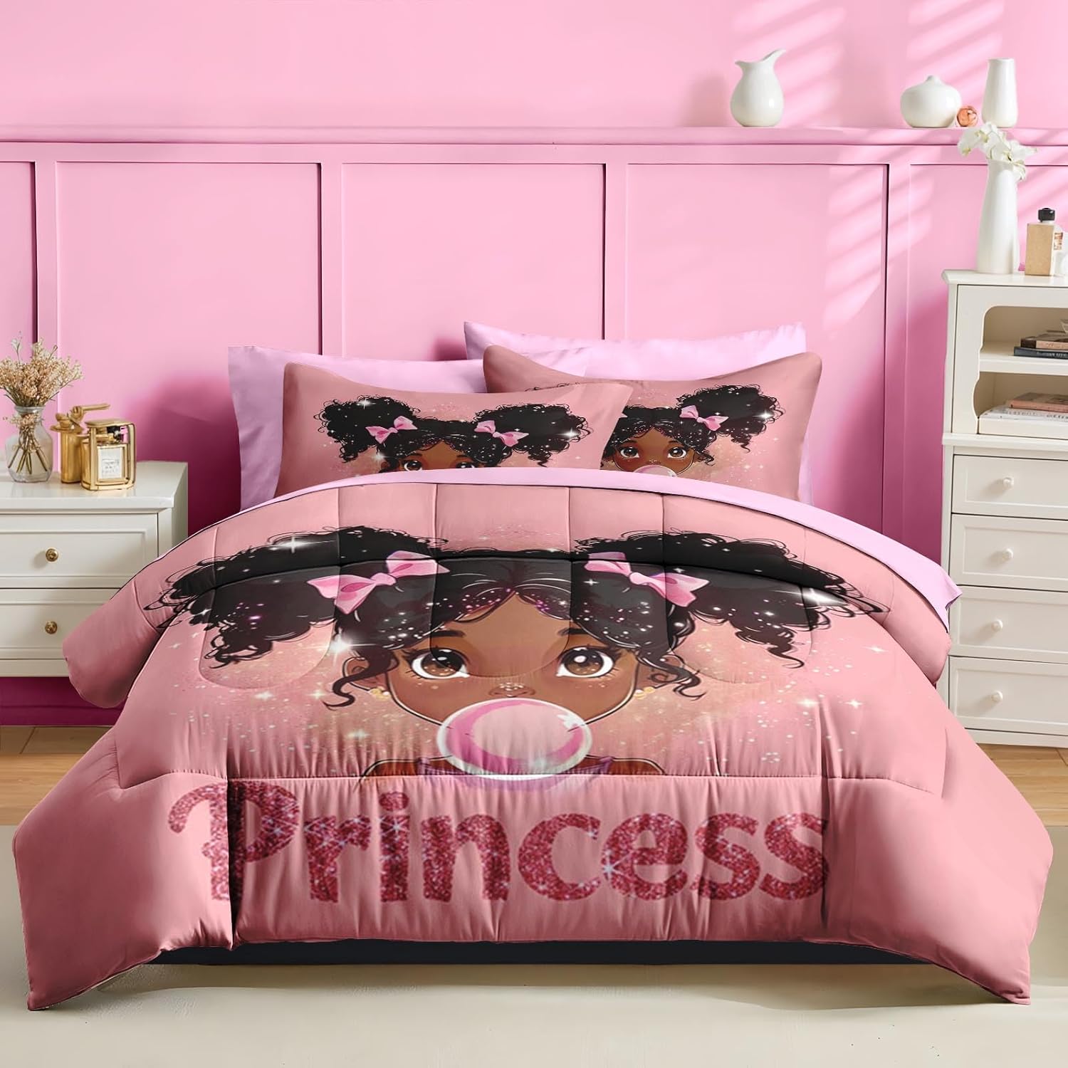 Nesker 5 Pcs Comforter Set Twin Size