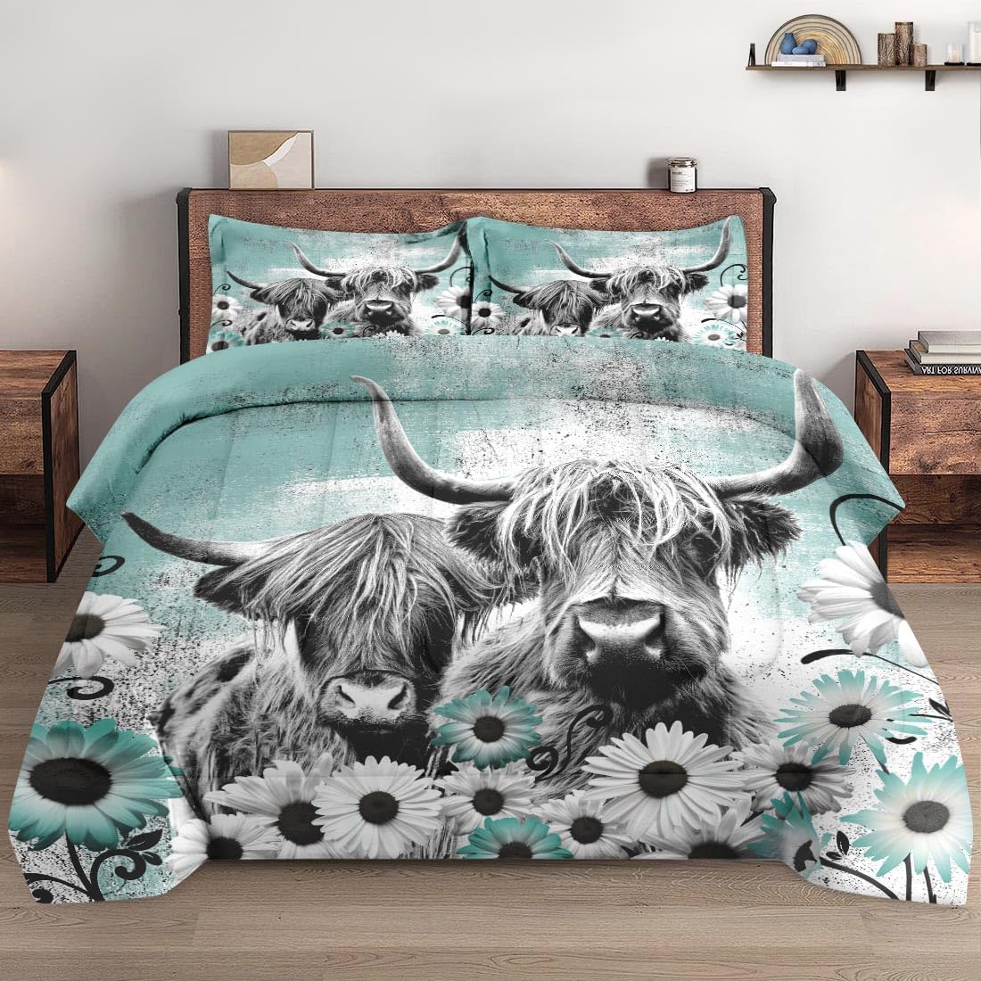 WeCozy King Size Comforter Set with 2 Pillowcases