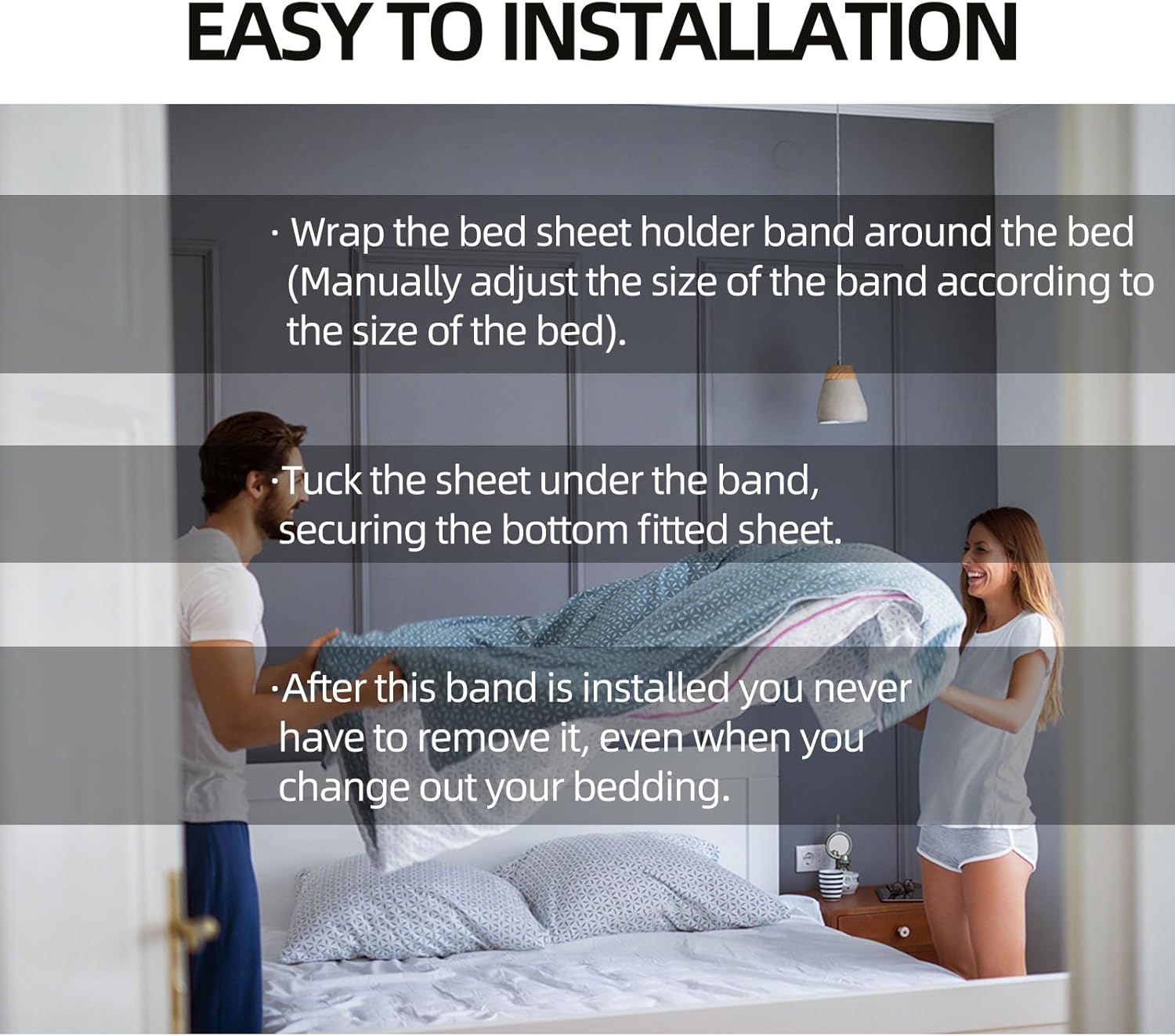 ALLFULL Bed Sheet Holder Straps for Twin Full Queen King Mattress