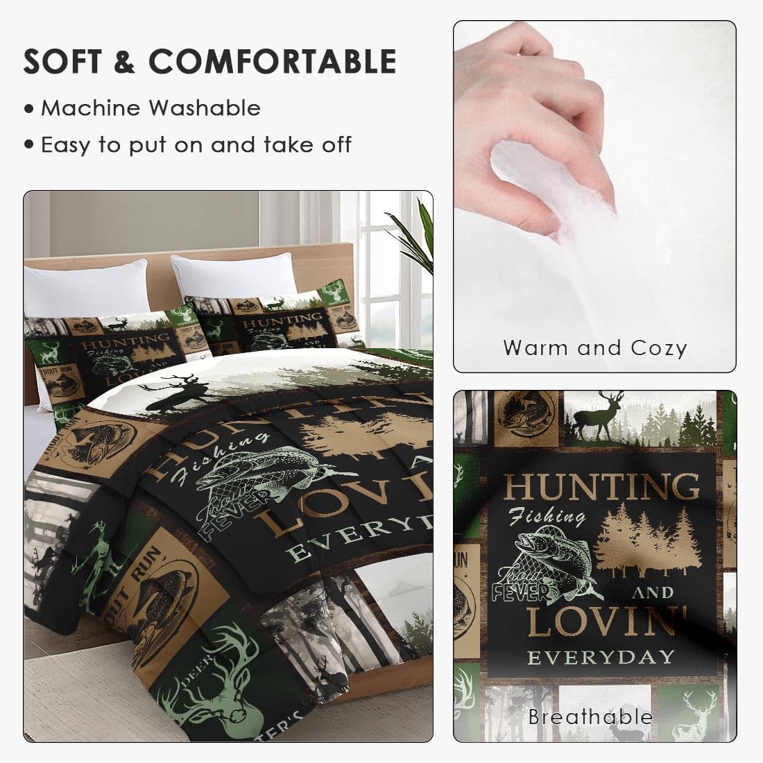 WeCozy Queen Comforter Set with 2 Pillowcases 1