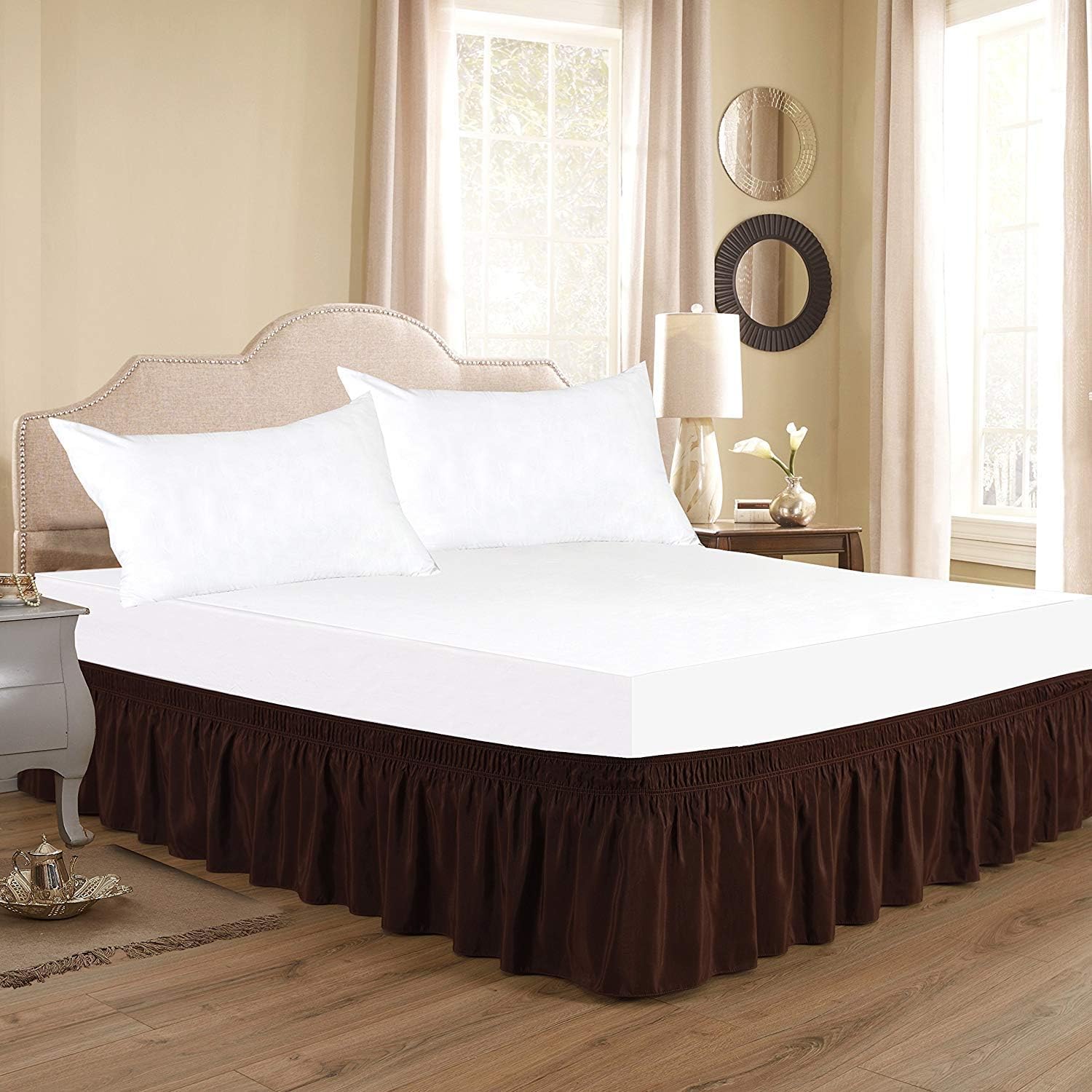 Elegant Decor Queen Bed Skirt 100 Egyptian Cotton