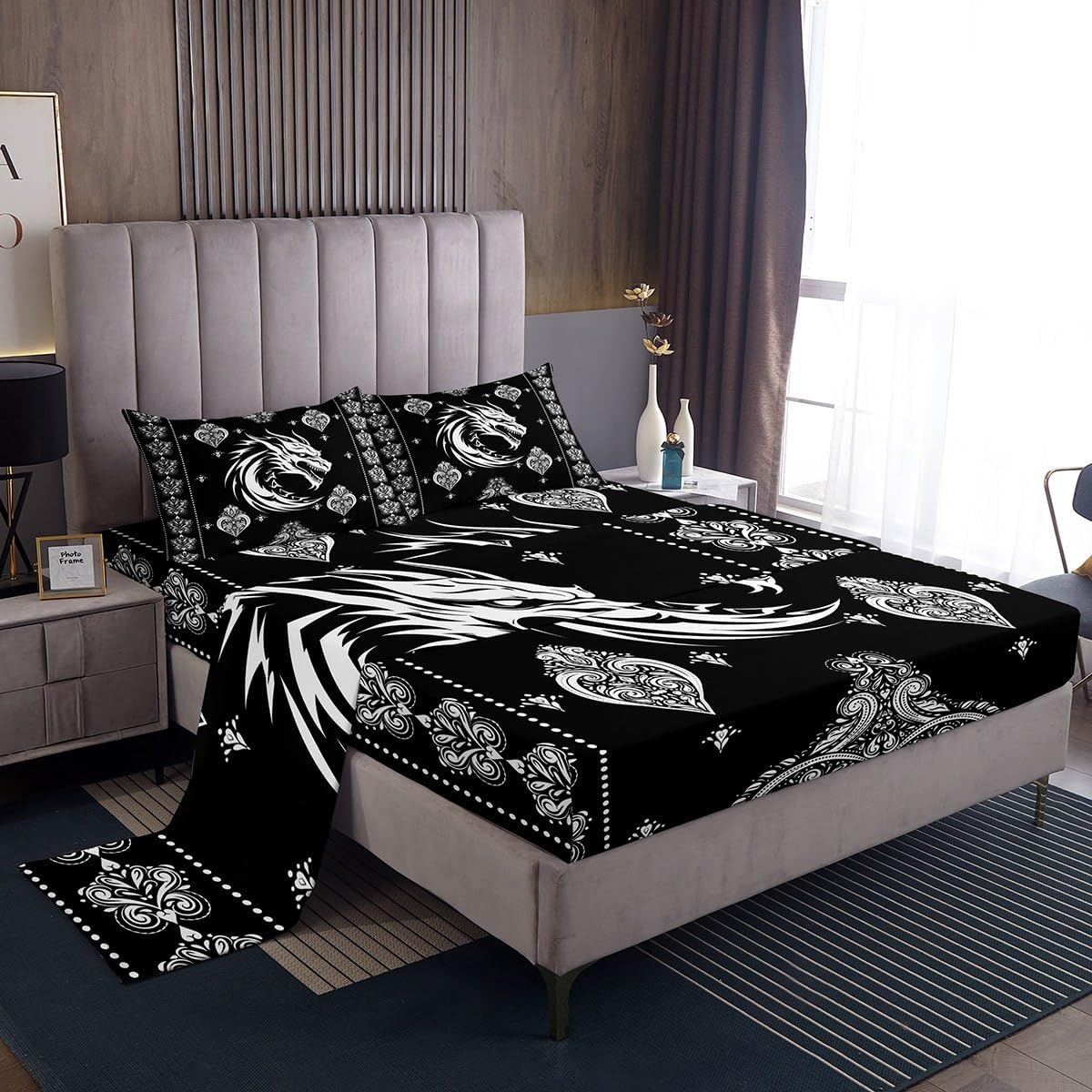 Castle Fairy Dragon Bed Sheet Set Twin Size 1