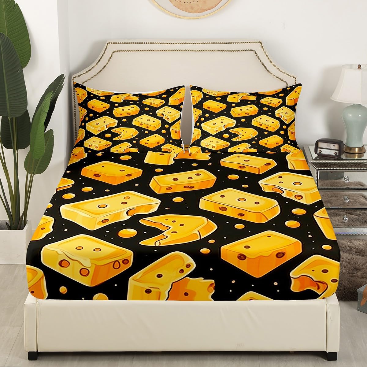 Feelyou Cheese Bed Sheet Set King Size