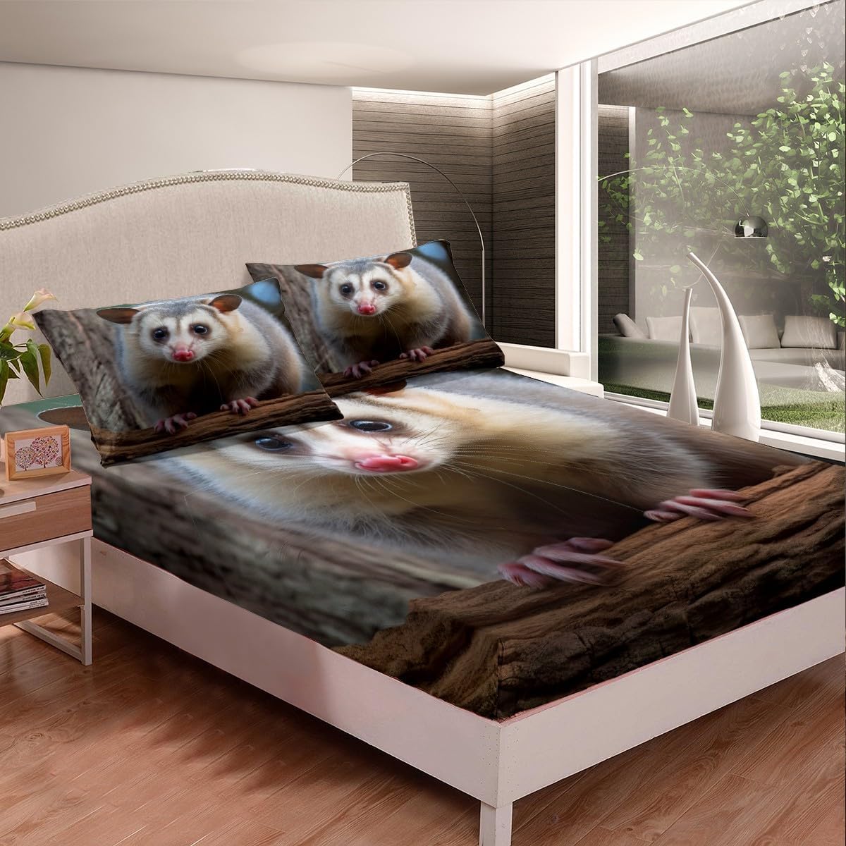 Jejeloiu Opossum Sheet Set King Size for Kids