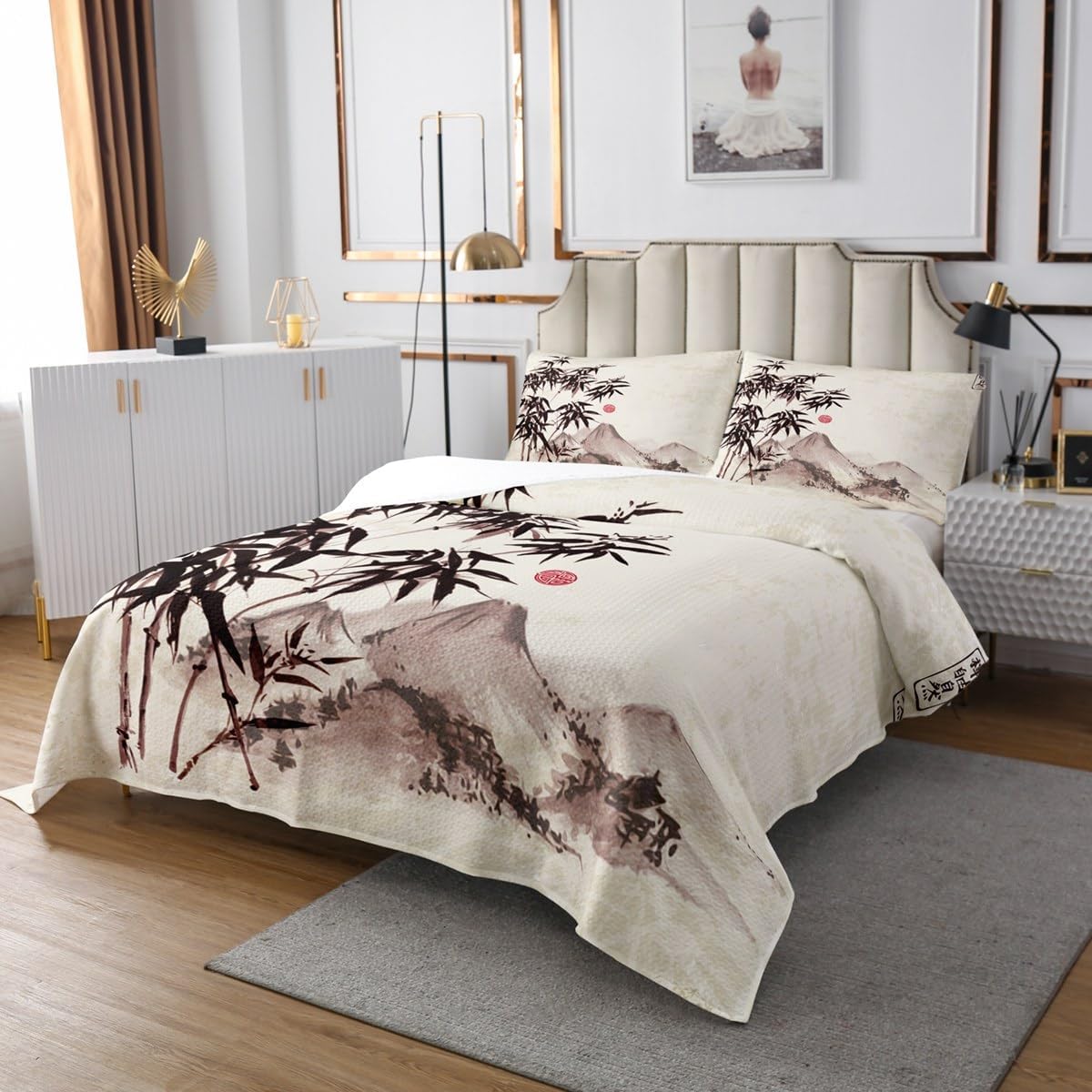 Erosebridal Exotic Oriental Bedspread Set