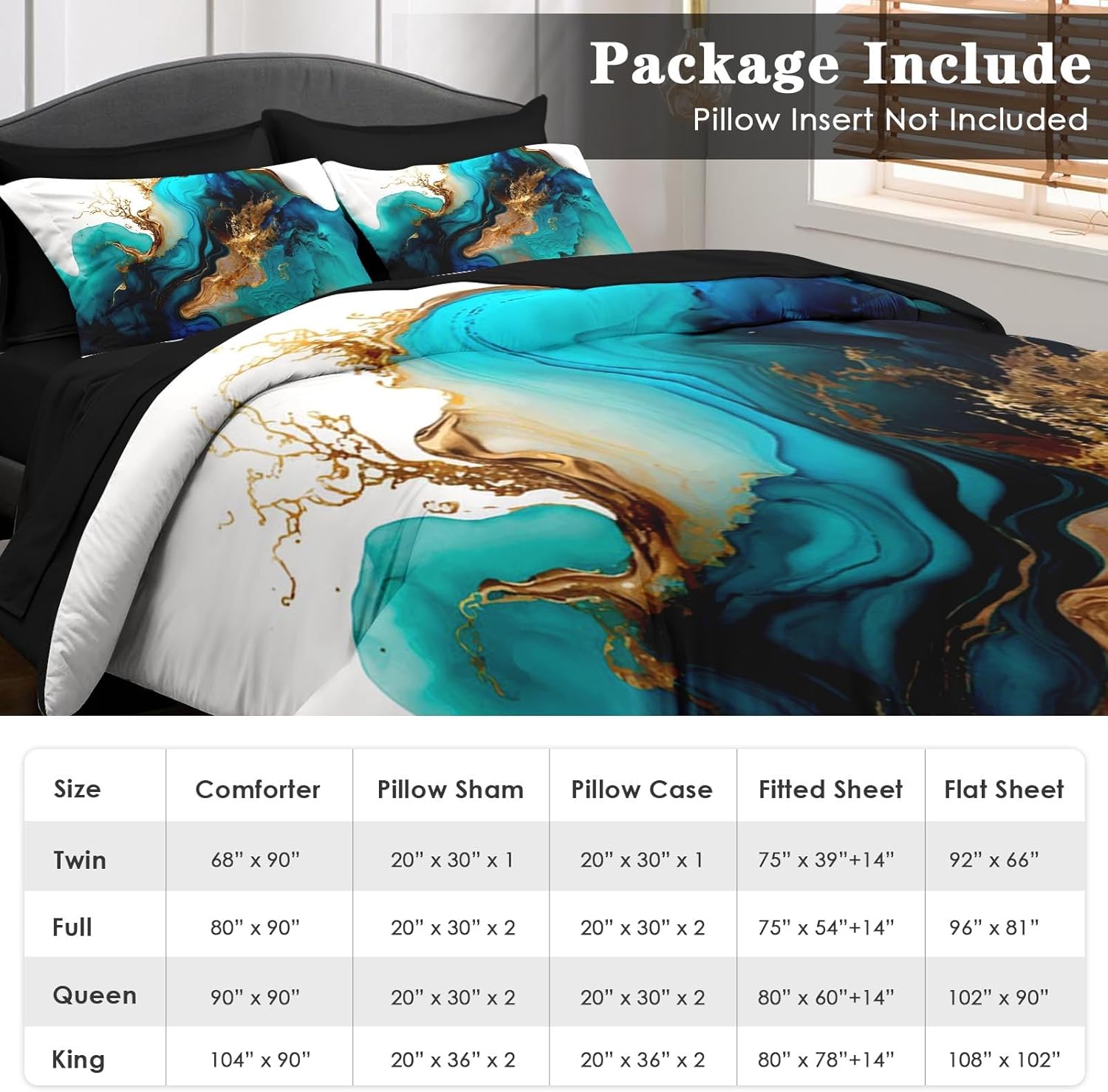 Pamnest Mint Green Comforter Set Queen 7 Pcs