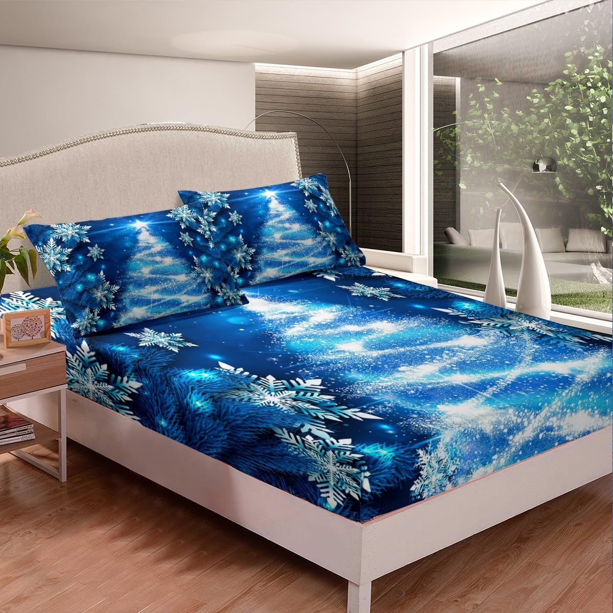 Feelyou Glitter Snowflake Kids Sheet Set