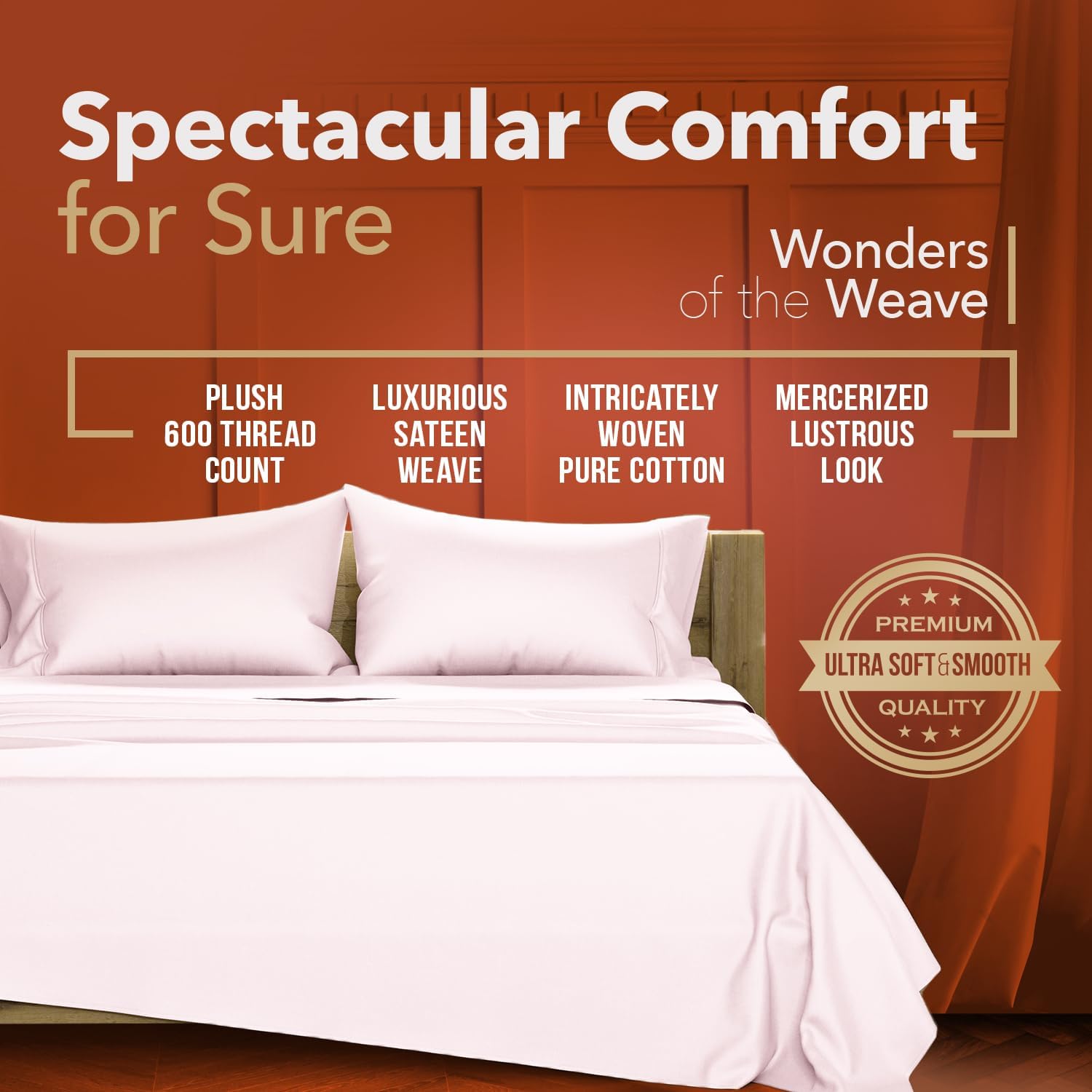 Luxury Egyptian Cotton Twin XL Sheet Set - 600 Thread Count