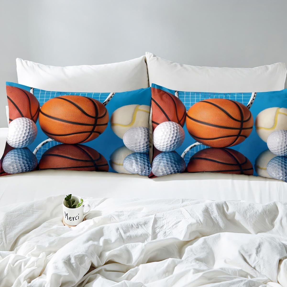Erosebridal Boys Basketball Duvet Cover Set