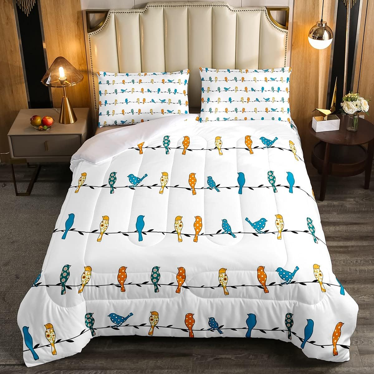 Erosebridal Birds Comforter Set for Adult Women