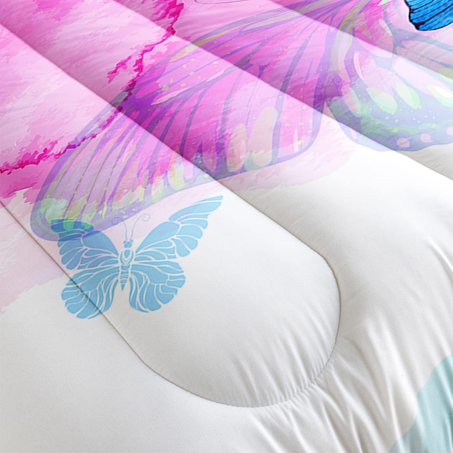 HOSIMA Butterfly Comforter Set Queen Size