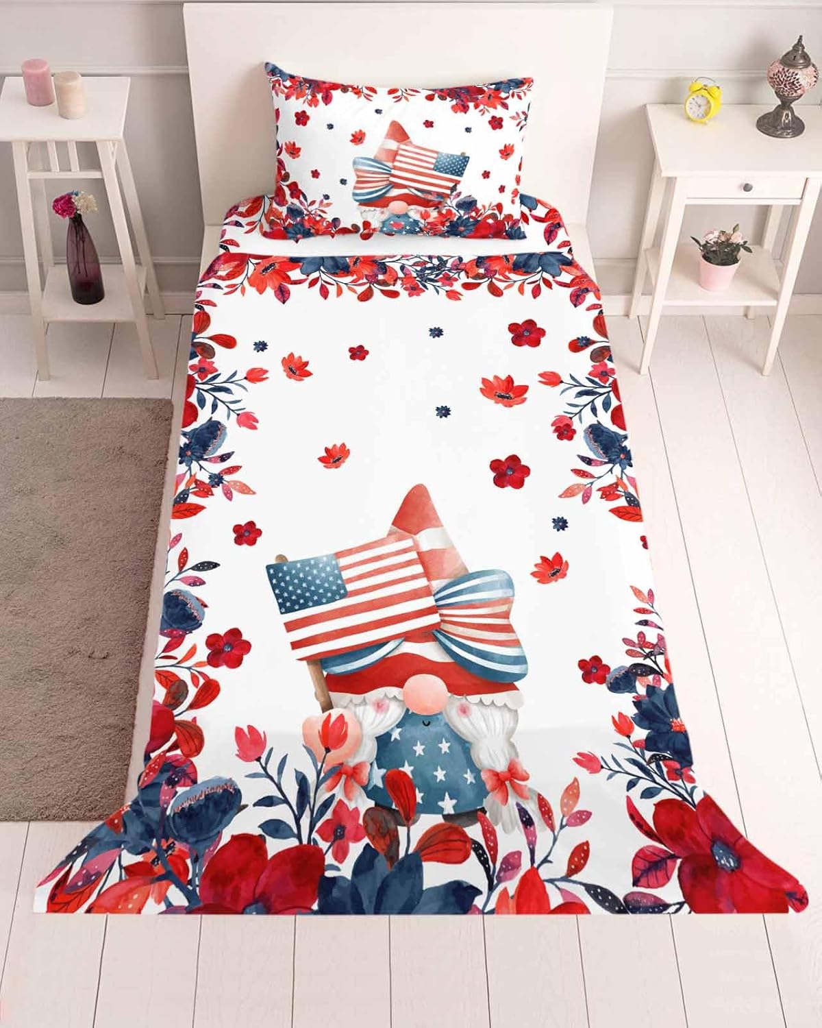 Boanket 4th of July Gnomes Twin XL Sheet Set