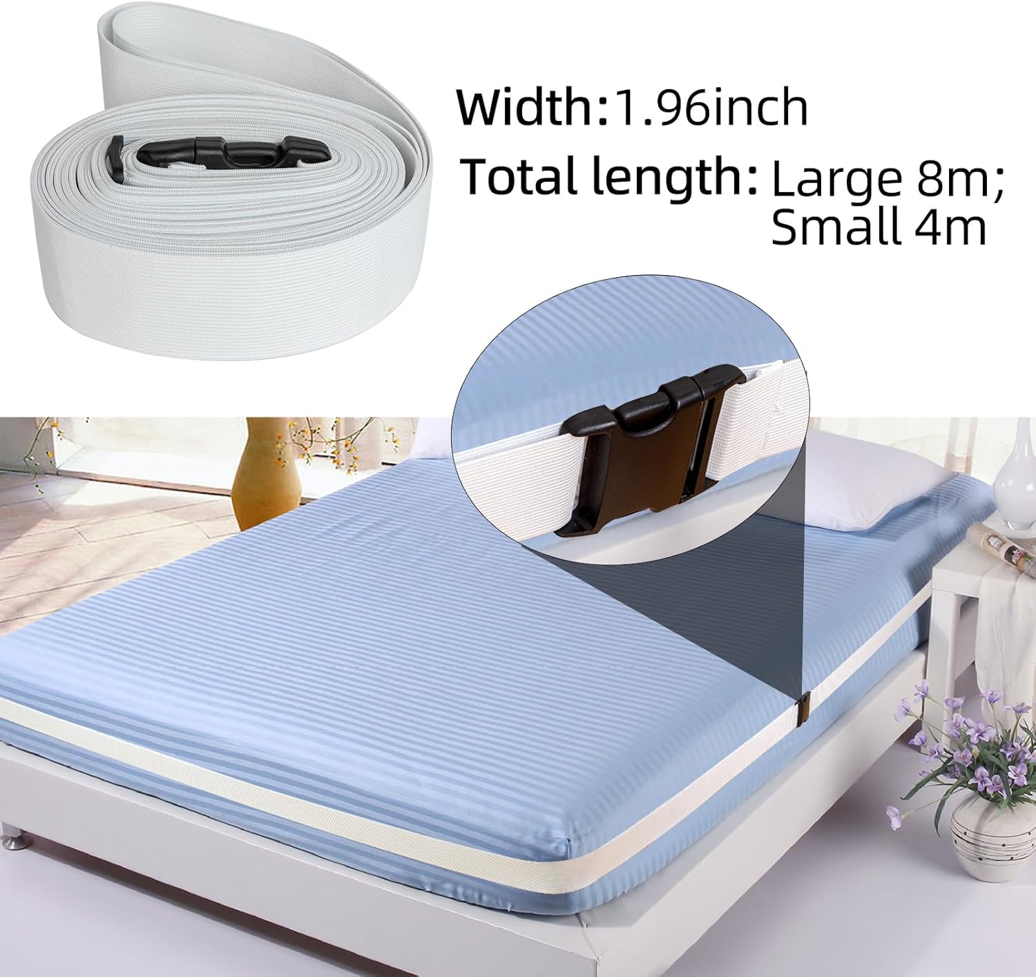 ALLFULL Bed Sheet Holder Straps for Twin Full Queen King Mattress