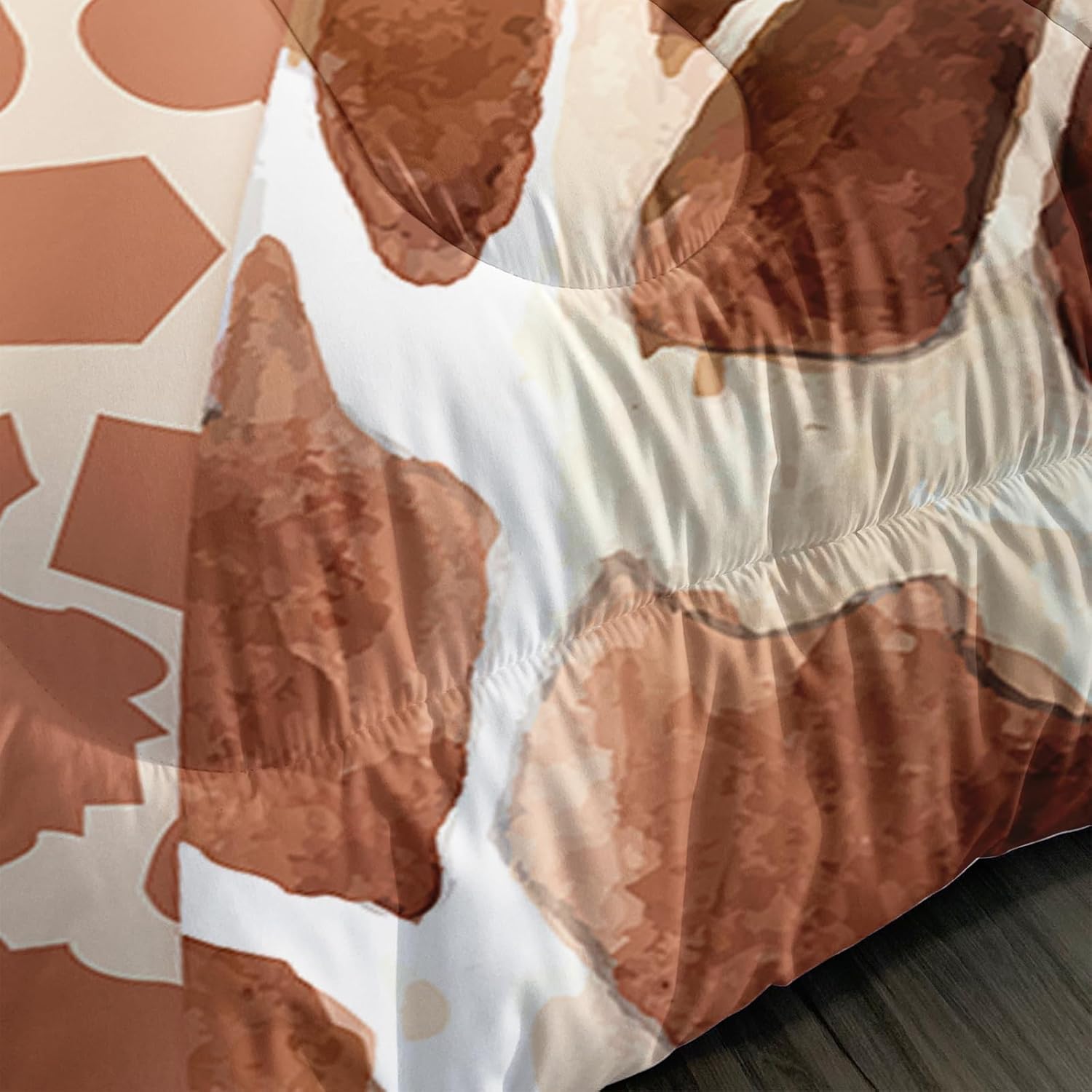 QOOMO Cartoon Giraffe Comforter Set Queen Size