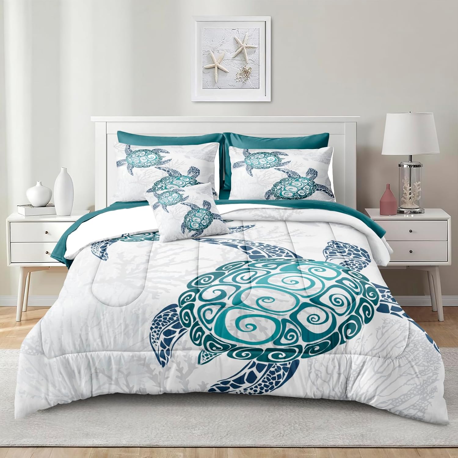 Bedbay Ocean Turtle Comforter Set 8Pcs King