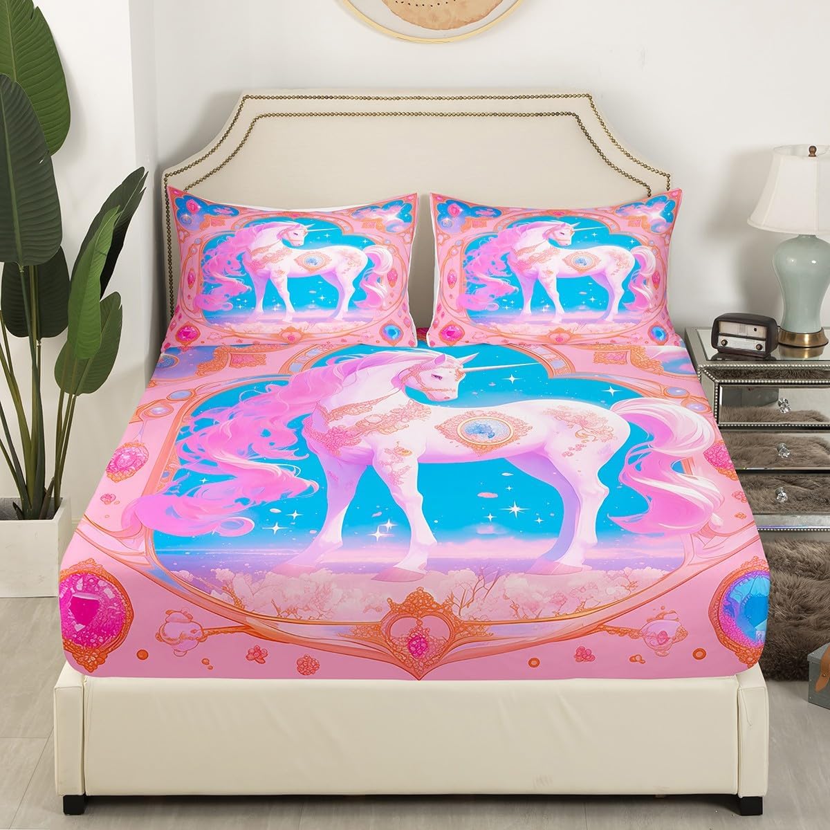 Manfei Unicorn Kids Sheet Set 4pcs