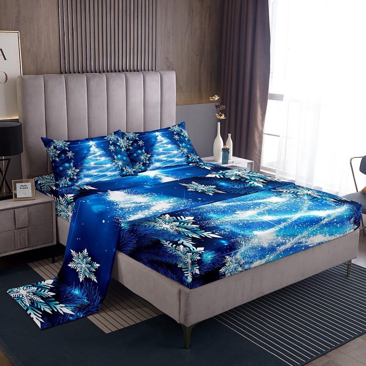 Feelyou Glitter Snowflake Kids Sheet Set