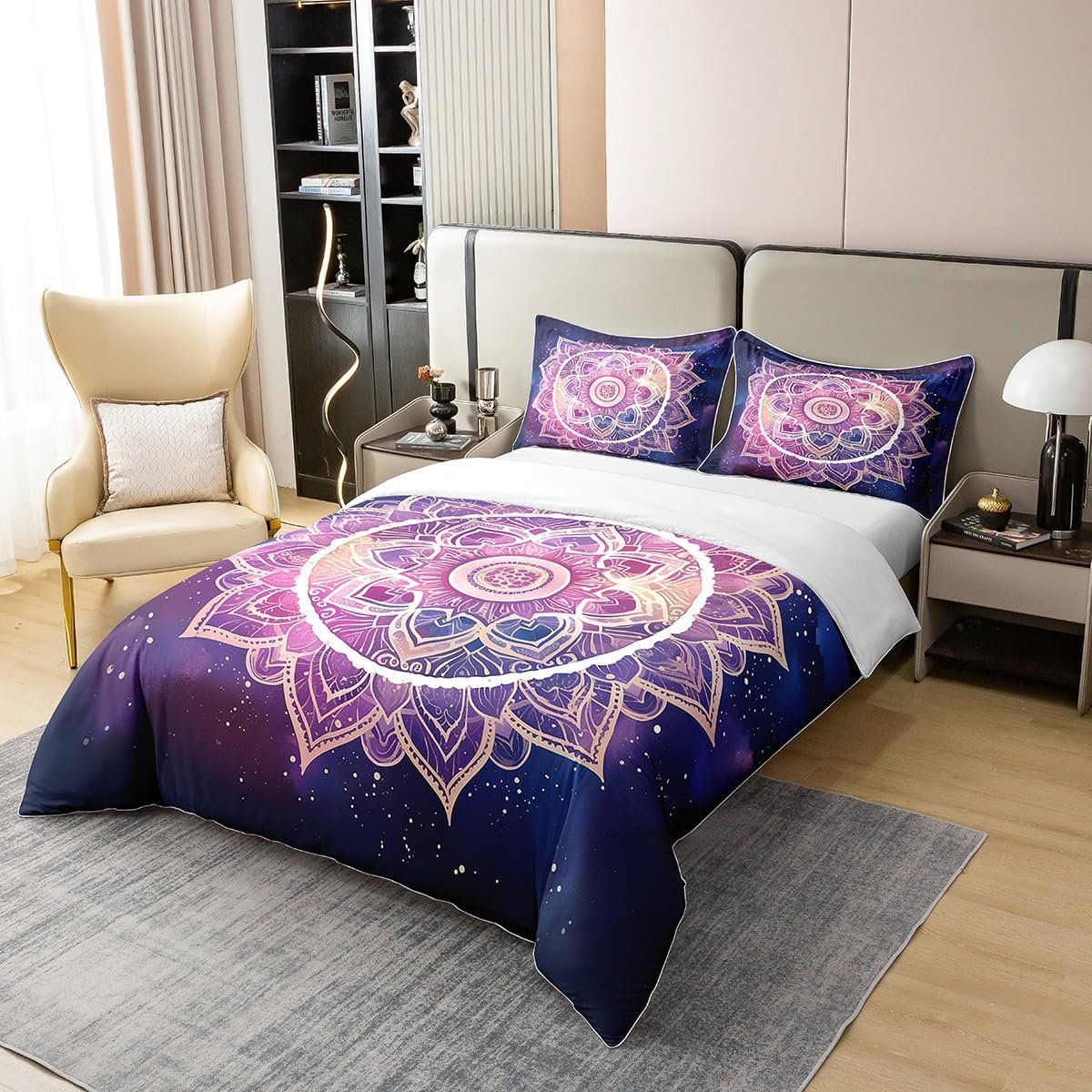 Feelyou Outer Space Themed Duvet Cover Set Twin Size Kids