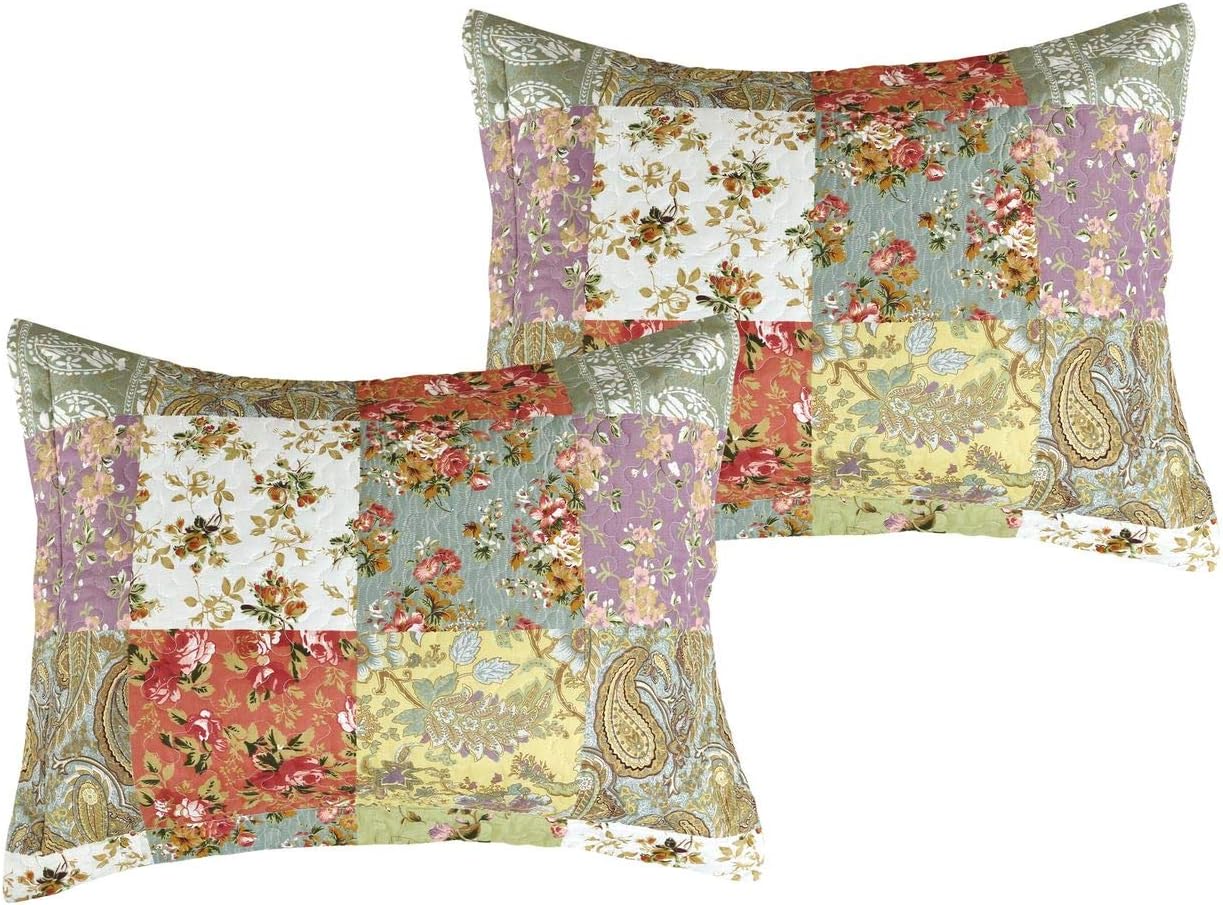 Legacy Decor 3 PCS Paisley Reversible Bedspread Quilt Coverlet Set