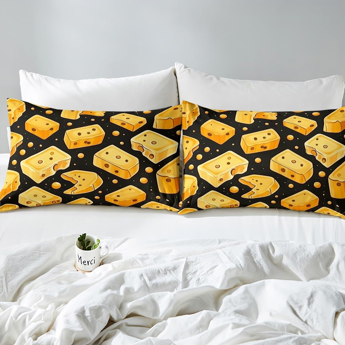 Feelyou Cheese Bed Sheet Set King Size