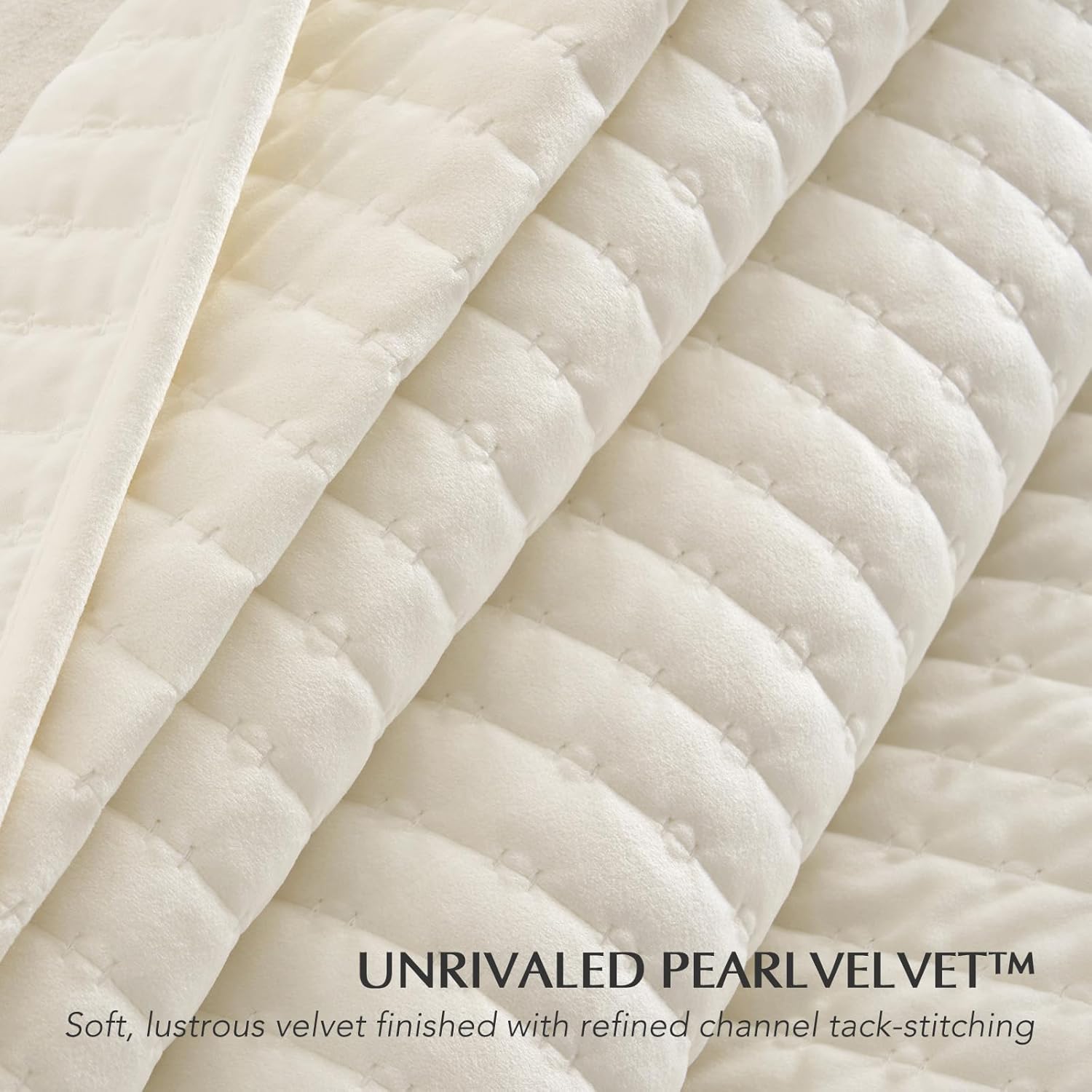 EVERGRACE Pearl Velvet Quilt Set King Size 3 Pieces
