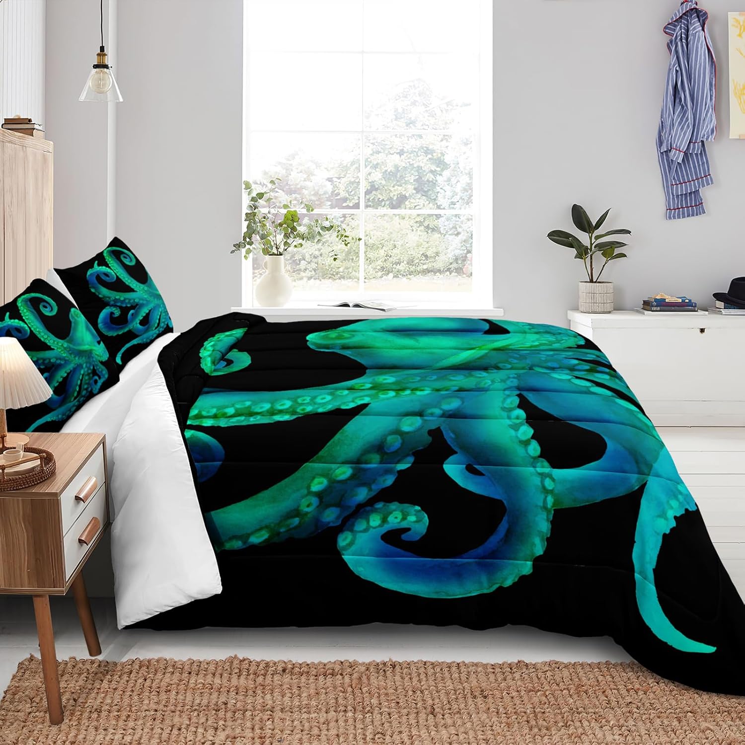 Bedbay Ocean Octopus Queen Comforter Set