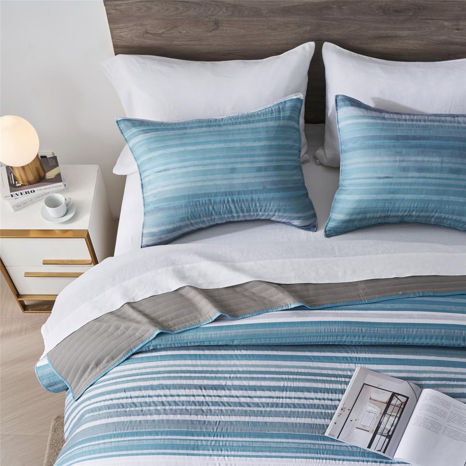 KAKIJUMN Twin Quilt Set with Pillow Sham