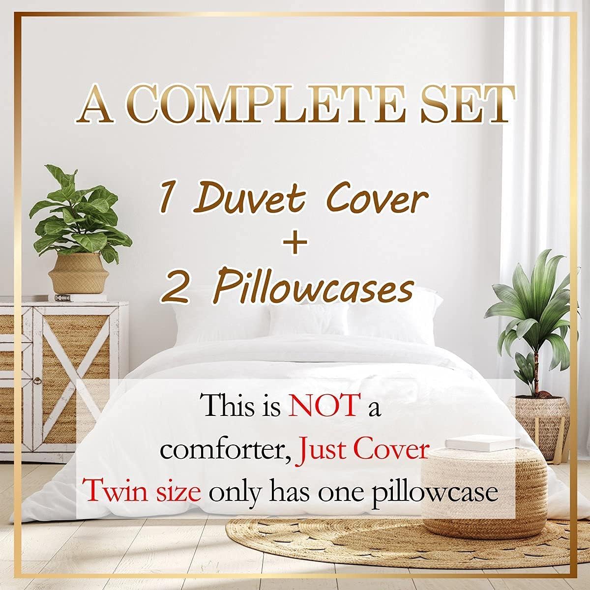 Manfei Kawaii Princess Duvet Cover Set Twin Size 2Pcs