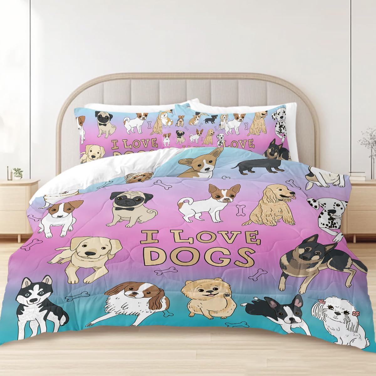 Sleepwish Dog Bone Print Comforter Set for Kids 1