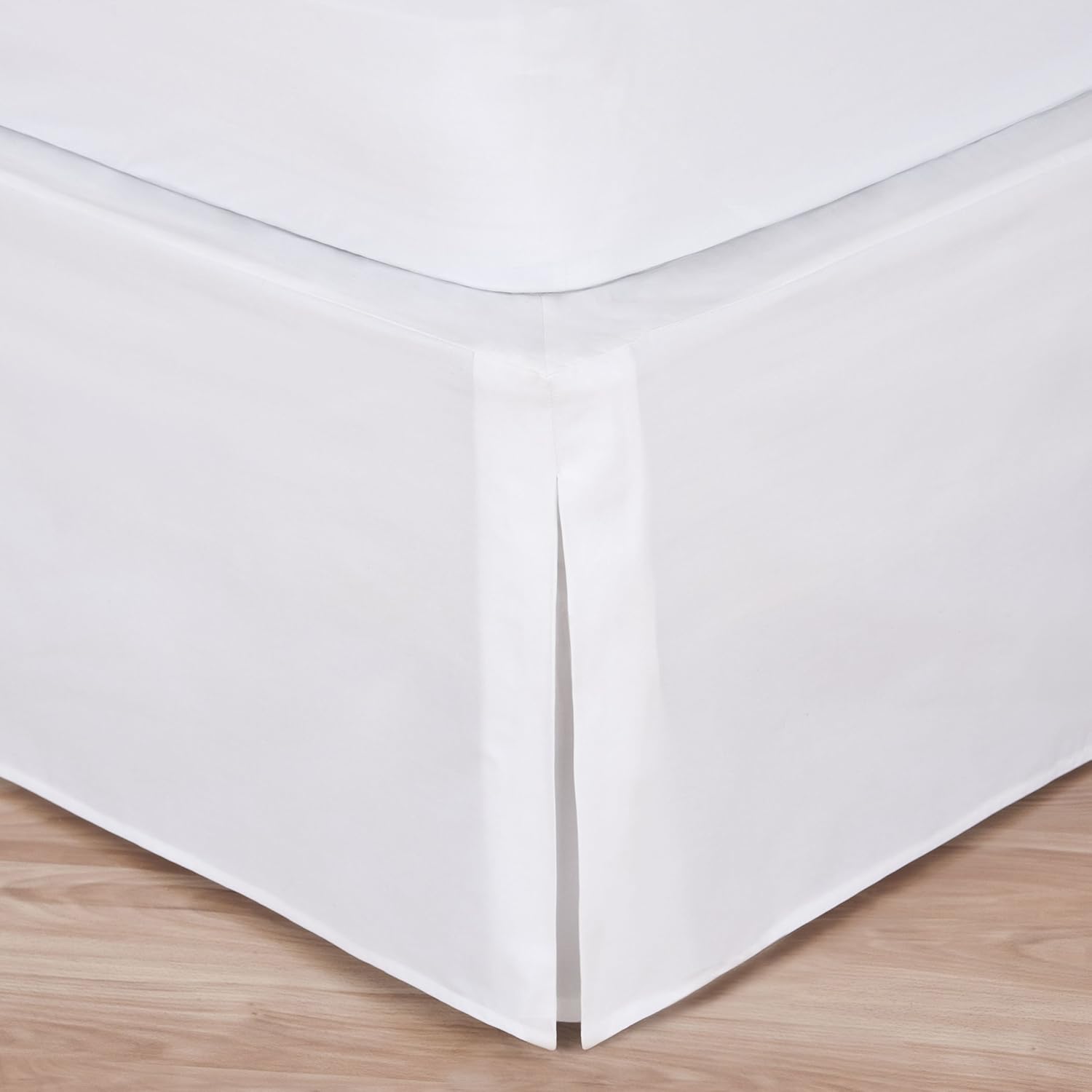 Bathroom and More White Bed Skirt Tailored Pleat 14 Drop Twin