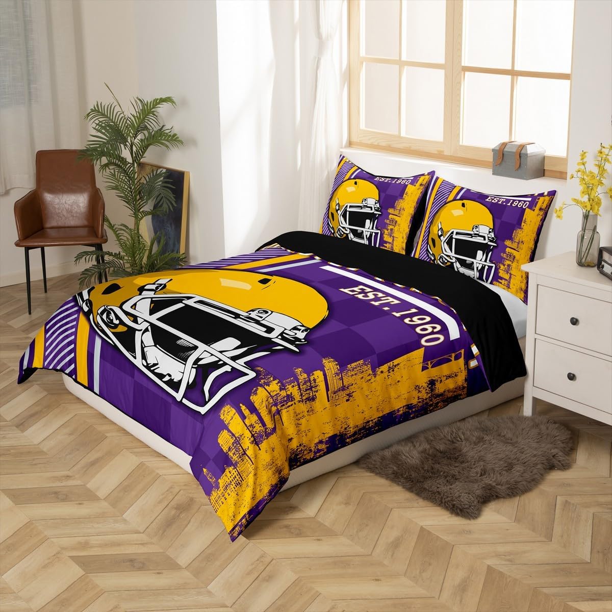 Erosebridal Boys Football Duvet Cover Set