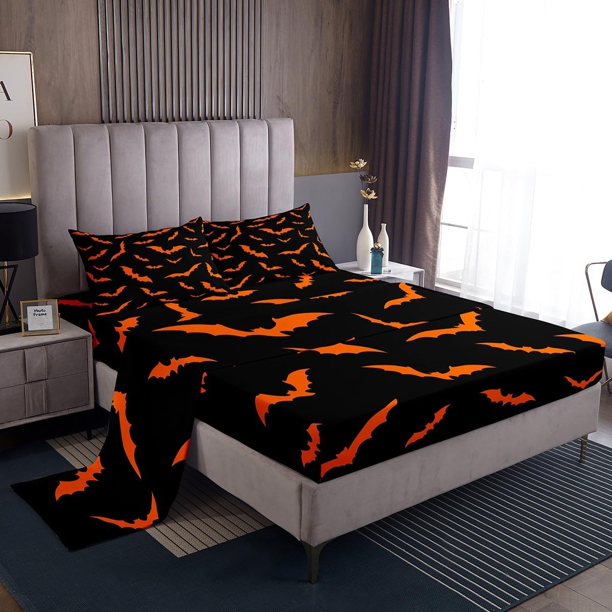 Erosebridal Halloween King Size Sheet Set