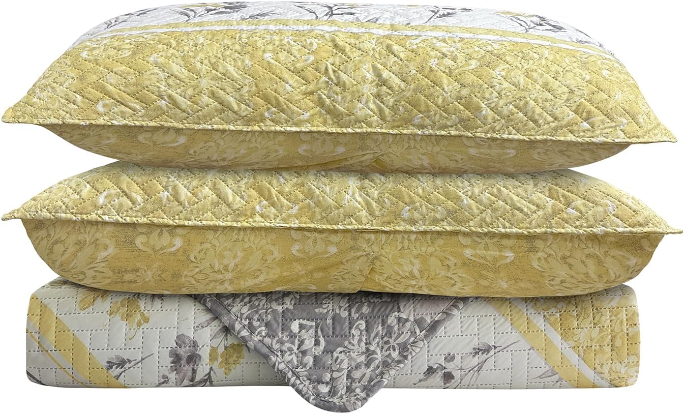 MERRY HOME Queen Quilt Set with 2 Pillow Shams