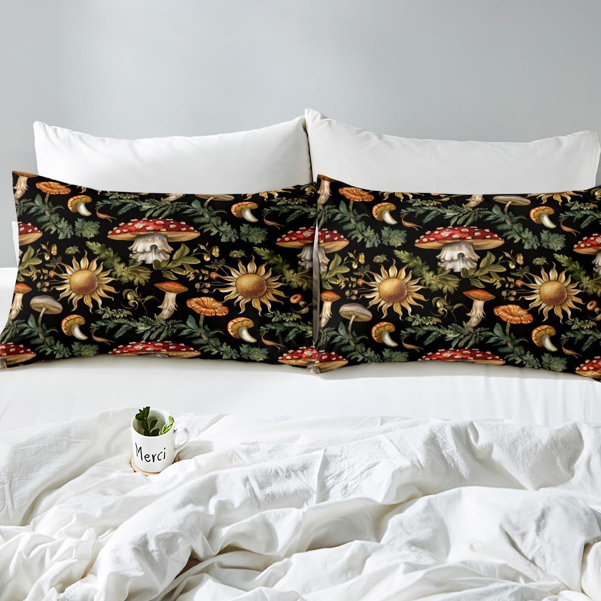 Feelyou Mushroom Sheet Set King Size Kids 1