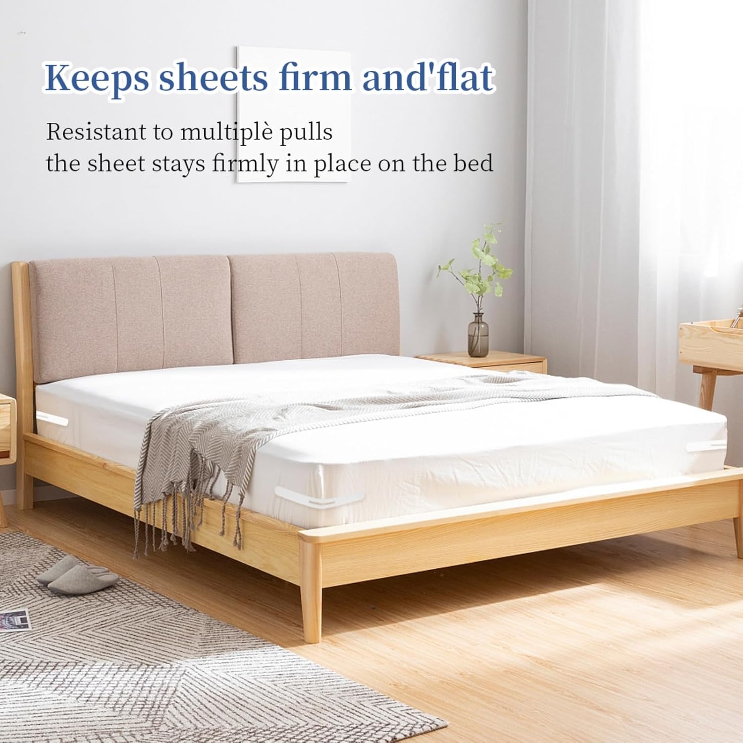KTBLVFN Bed Sheet Clips for Firm Fit and Easy Setup