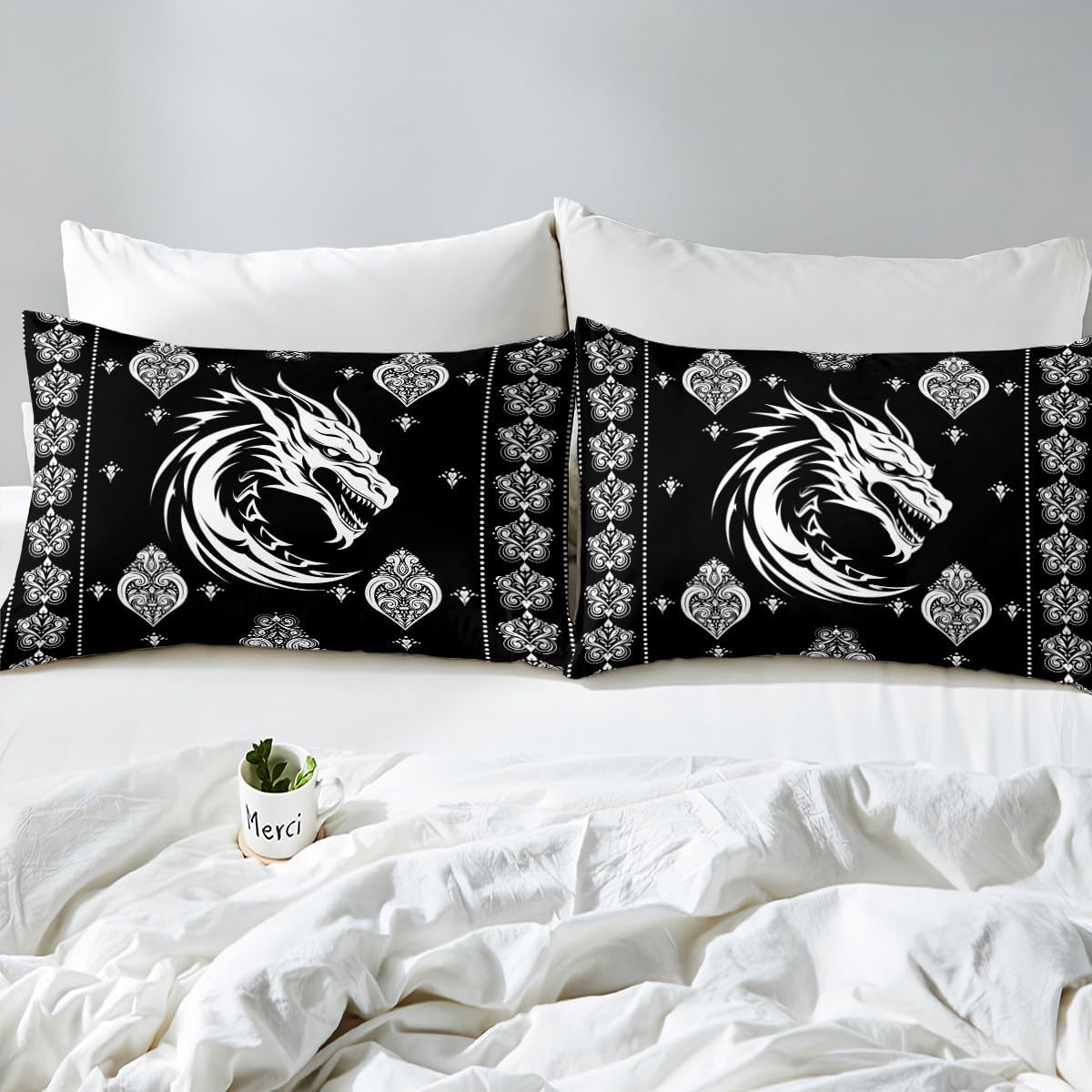 Castle Fairy Dragon Bed Sheet Set Twin Size 1