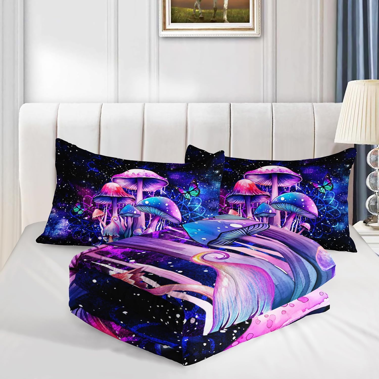 Fantasy Mushrooms Comforter Set King