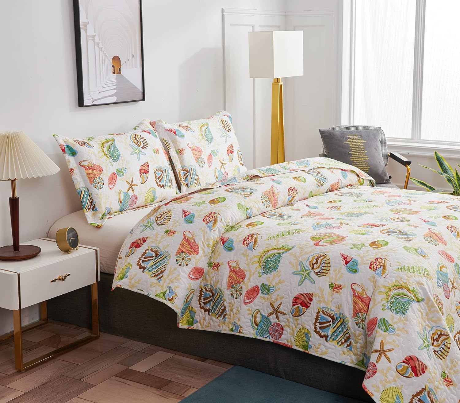 Jarson 3 Pcs Coastal Quilt Set Twin Size 1